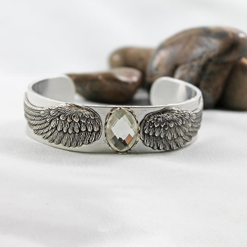 Silver Victorian Bangle Cuff Bracelet - Gothic Grace Inc