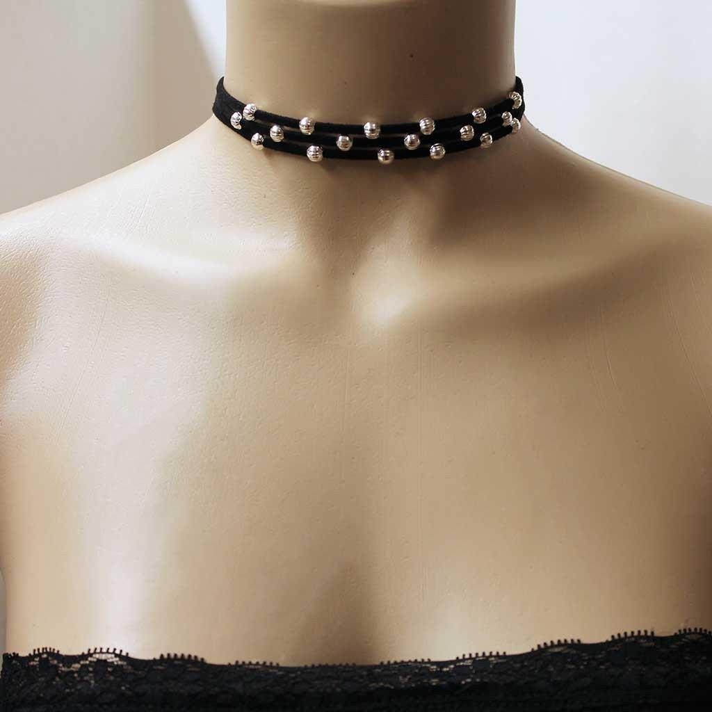 Simple Everyday Black Choker Necklace - Gothic Grace Inc