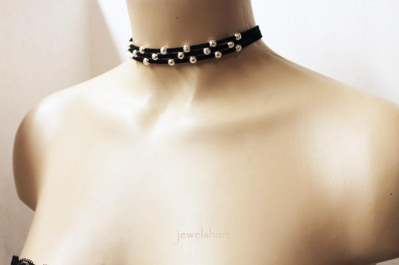 Simple Everyday Black Choker Necklace - Gothic Grace Inc