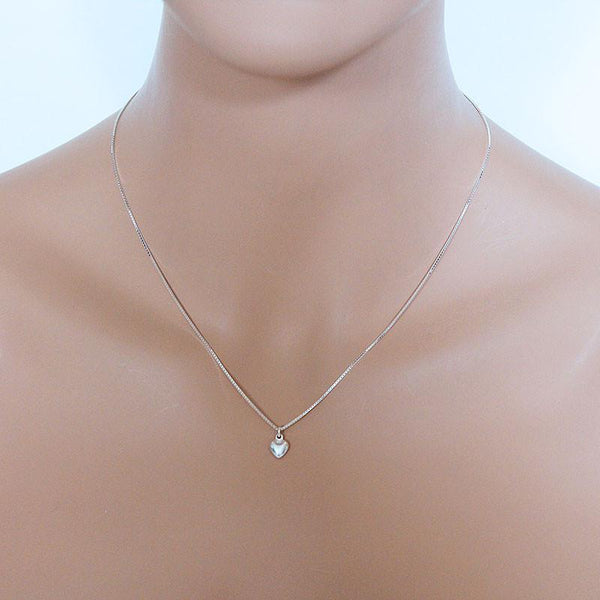 Sterlng Slver Tny Small Heart Charm Pendant Necklace Wth - Etsy