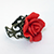Red Flower Victorian Brass Ring