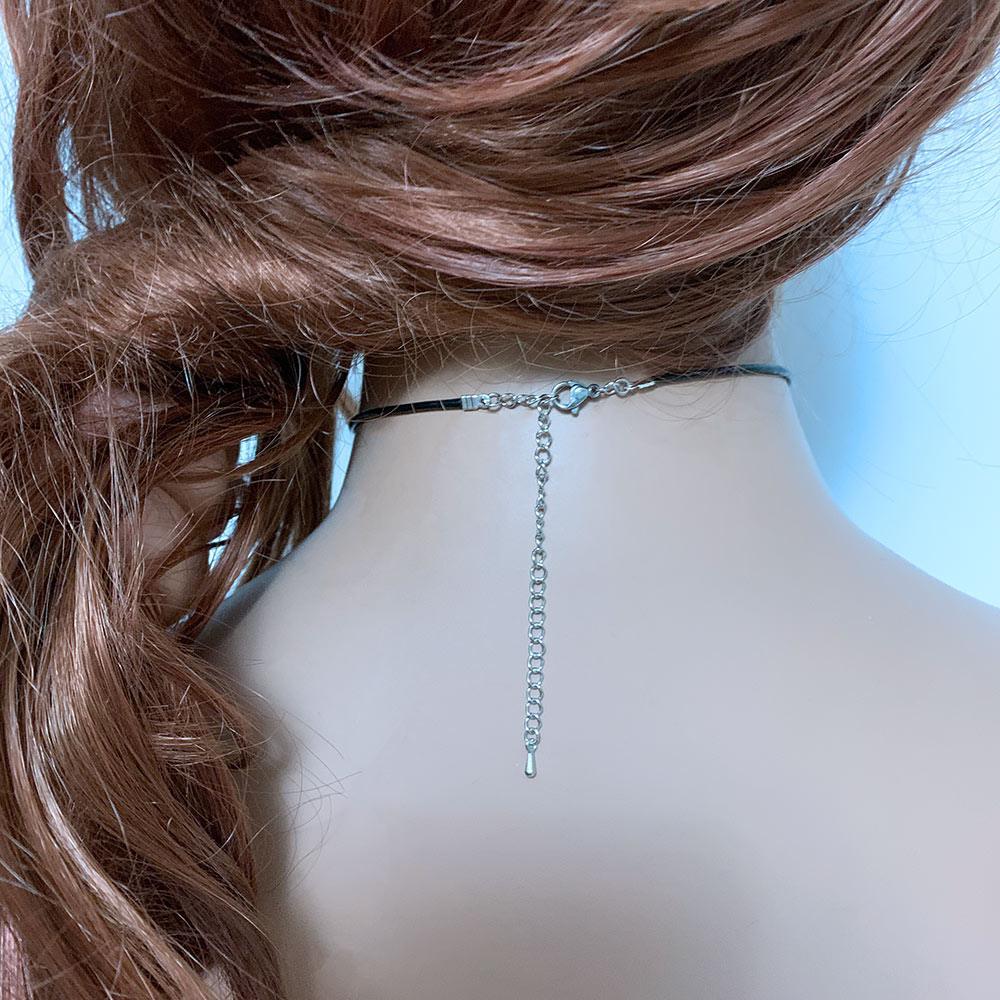 Black Leather Star of David Choker - Gothic Grace Inc