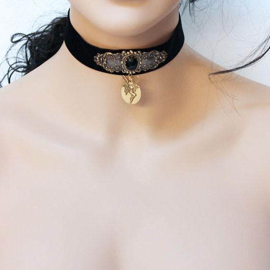 Black Velvet Victorian Fantasy Choker - Gothic Grace Inc