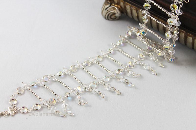 Crystal Bridal Choker Necklace - Gothic Grace Inc