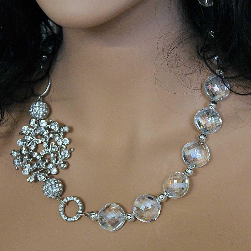 Crystal Rhinestone Bridal Necklace - Gothic Grace Inc