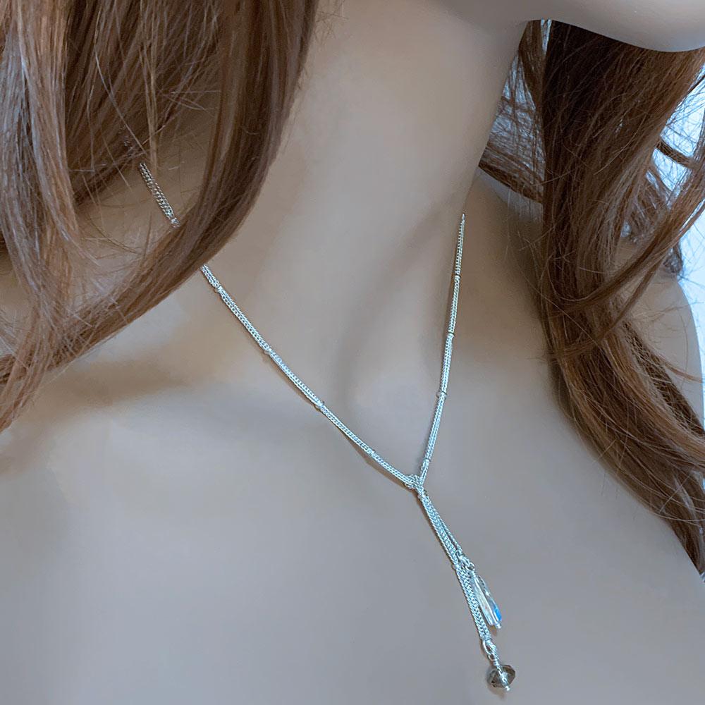Dainty Chain Lariat Necklace - Gothic Grace Inc
