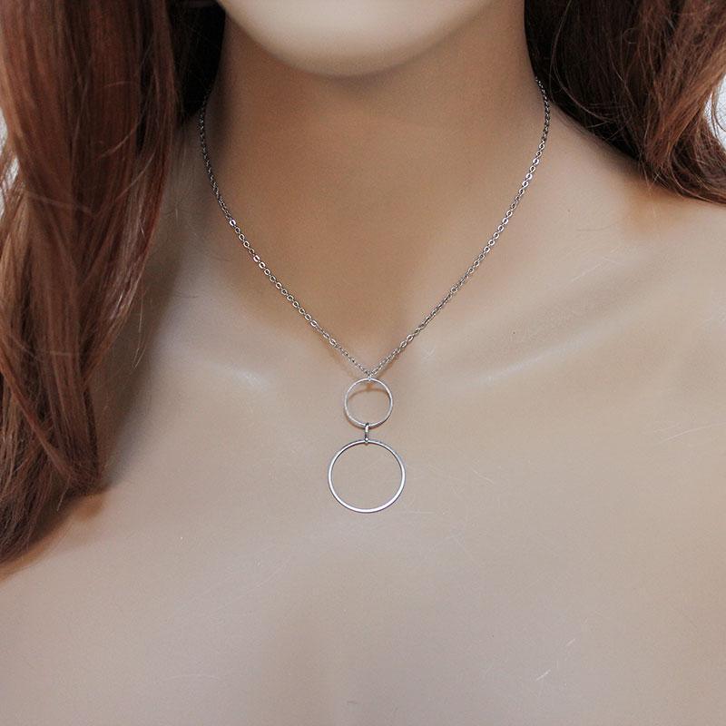 Dainty Double Ring Necklace - Gothic Grace Inc