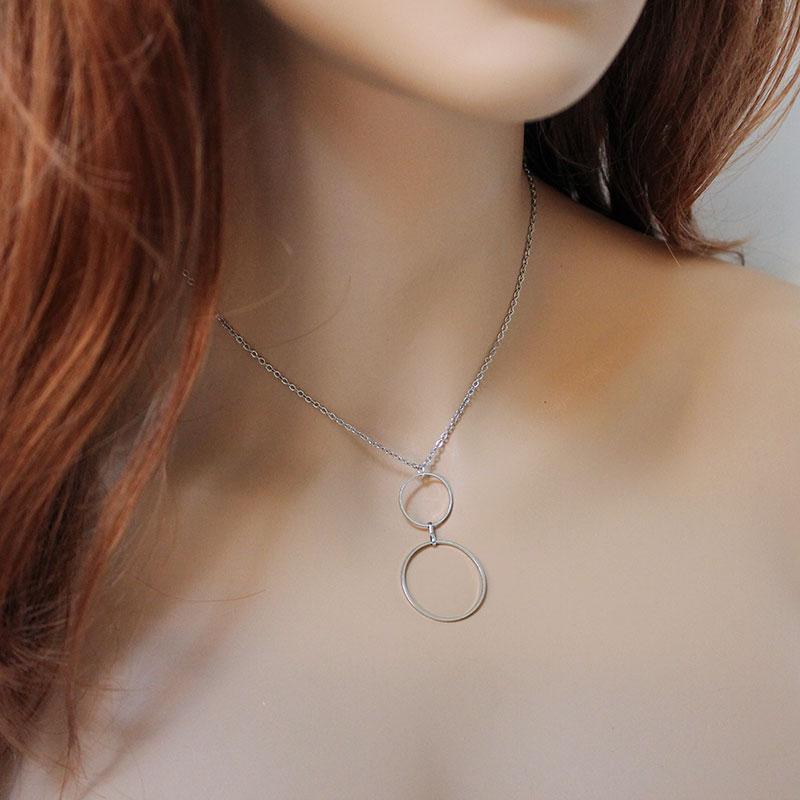 Dainty Double Ring Necklace - Gothic Grace Inc