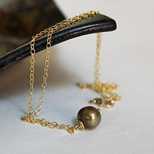 Dainty Freshwater Baroque Pearl Gold Choker Necklace - Gothic Grace Inc