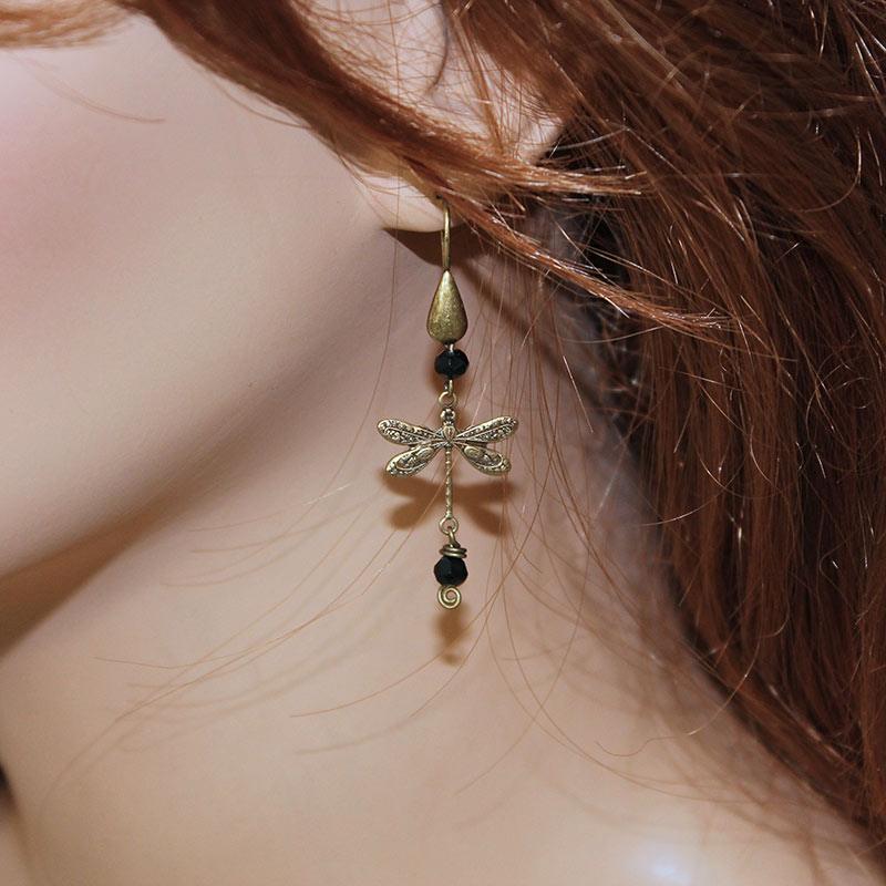 Dragonfly Earrings - Gothic Grace Inc