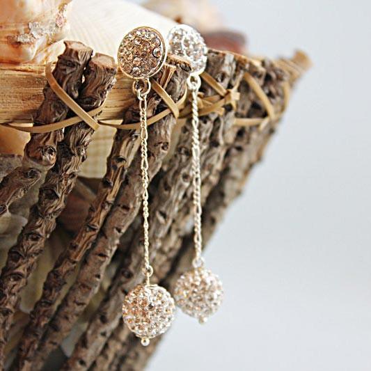 Elegant Crystal Post Rhinestone Bridal  Earrings - Gothic Grace Inc