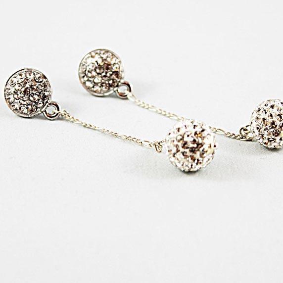 Elegant Crystal Post Rhinestone Bridal  Earrings - Gothic Grace Inc