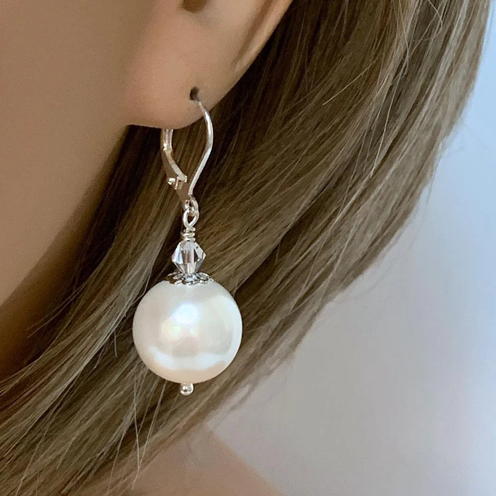 Elegant Pearl Bridal Earrings - Gothic Grace Inc