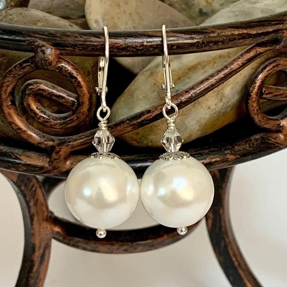 Elegant Pearl Bridal Earrings - Gothic Grace Inc