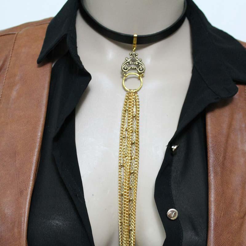 Extra Long Tie Necklace - Gothic Grace Inc
