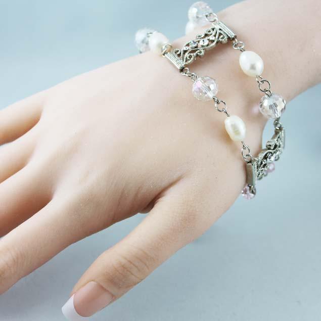Freshwater Pearl Bridal Bracelet - Gothic Grace Inc