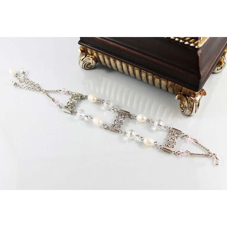 Freshwater Pearl Bridal Bracelet - Gothic Grace Inc