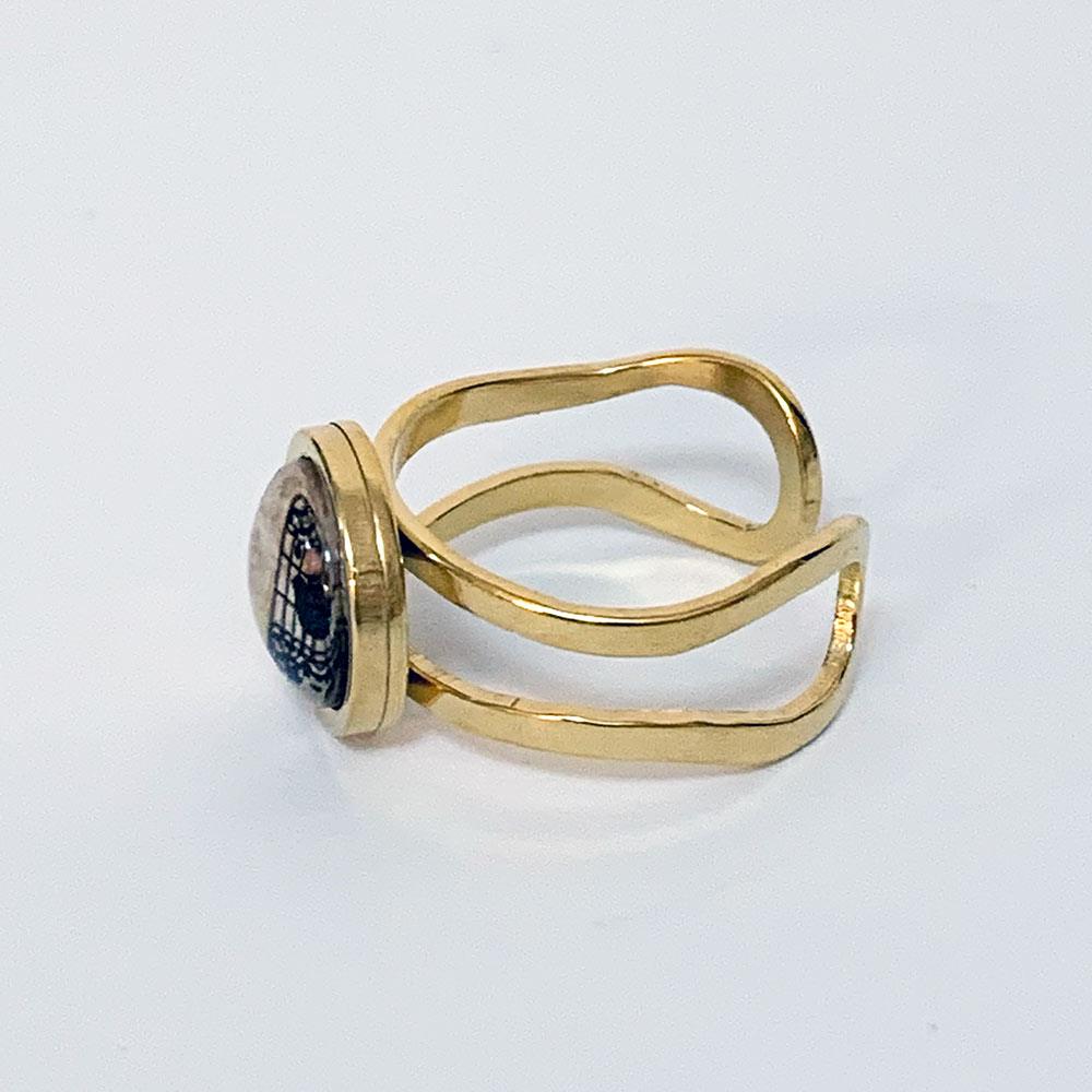 Gold Birdcage Ring - Gothic Grace Inc