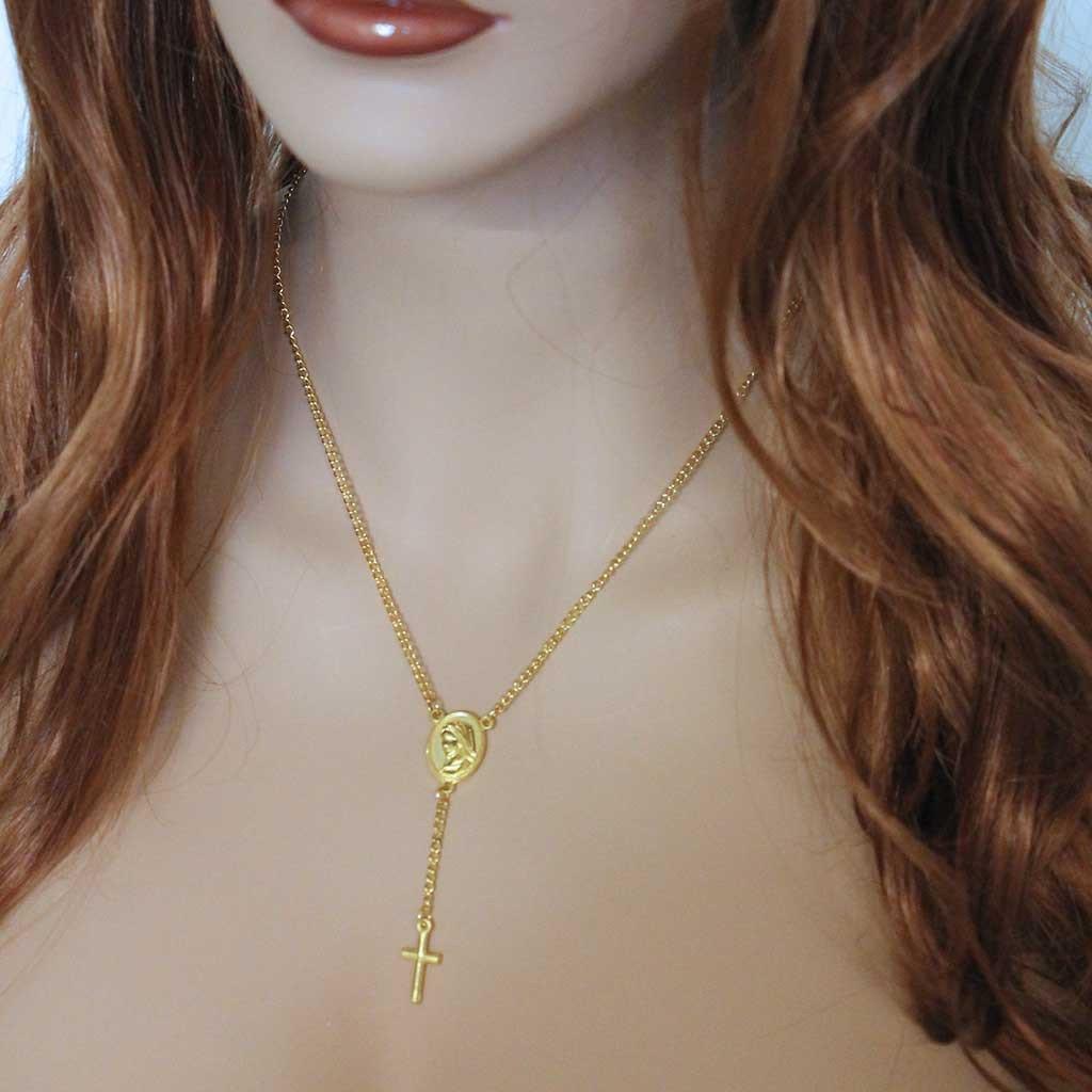Gold Rosary Necklace - Gothic Grace Inc