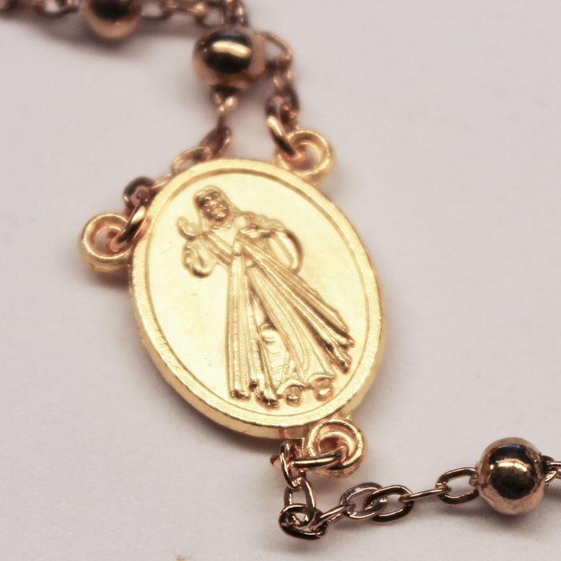 Gold Satellite Chain Rosary Necklace - Gothic Grace Inc