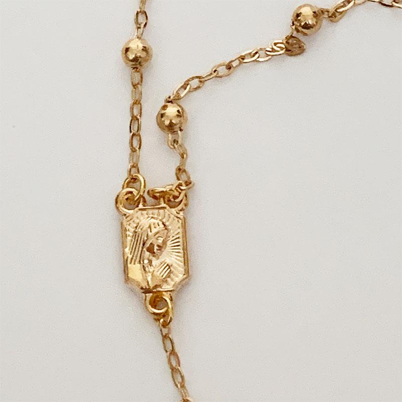 Gold Satellite Mother Mary Chain Rosary Necklace - Gothic Grace Inc