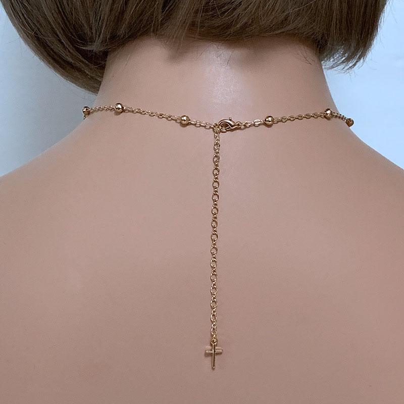 Gold Satellite Mother Mary Chain Rosary Necklace - Gothic Grace Inc
