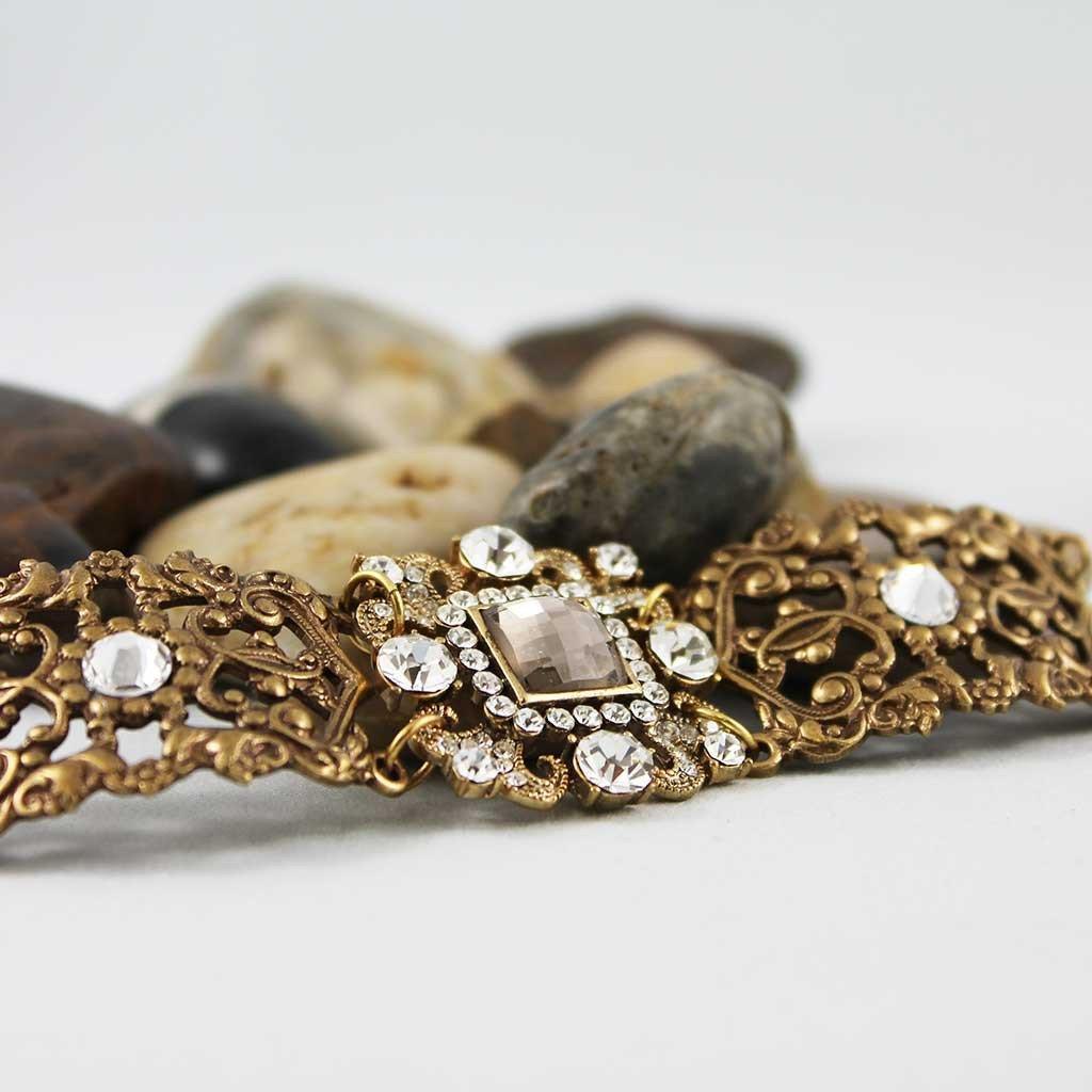 Gold Victorian Bridal Bracelet - Gothic Grace Inc