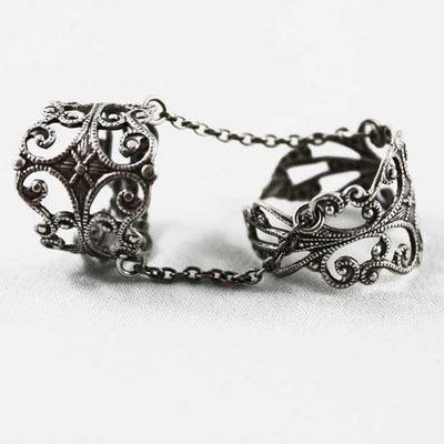 Gothic Double Ring - Gothic Grace Inc