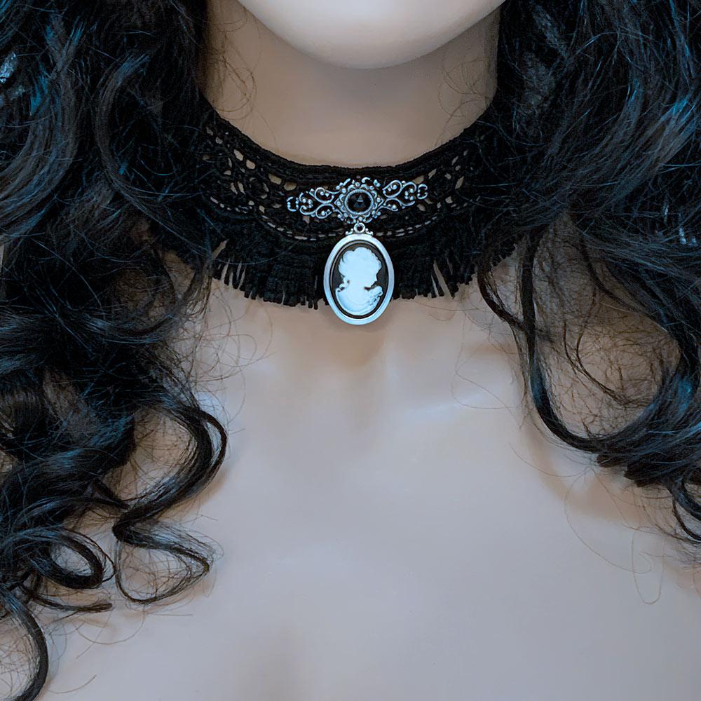 Silver Gothic Necklace - Neo Victorian Goth Jewelry - Ren Faire