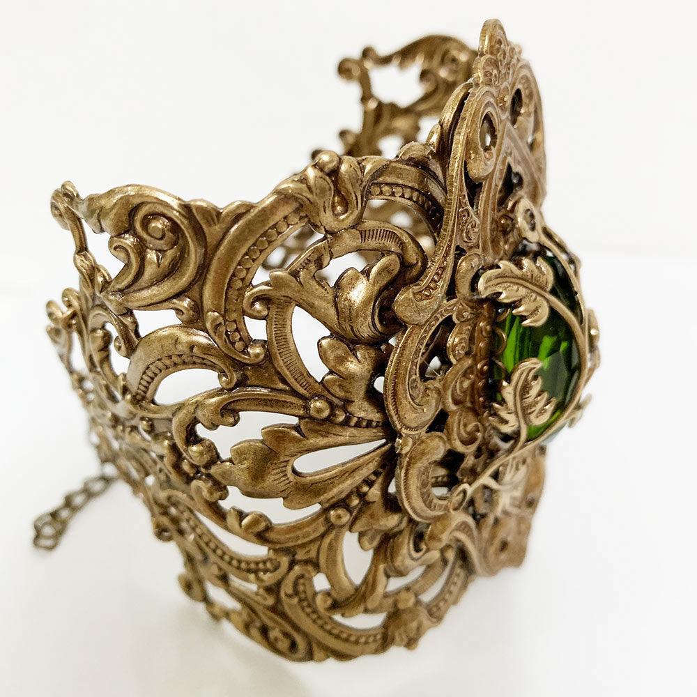 Gothic Victorian Gold Cuff Bracelet - Gothic Grace Inc