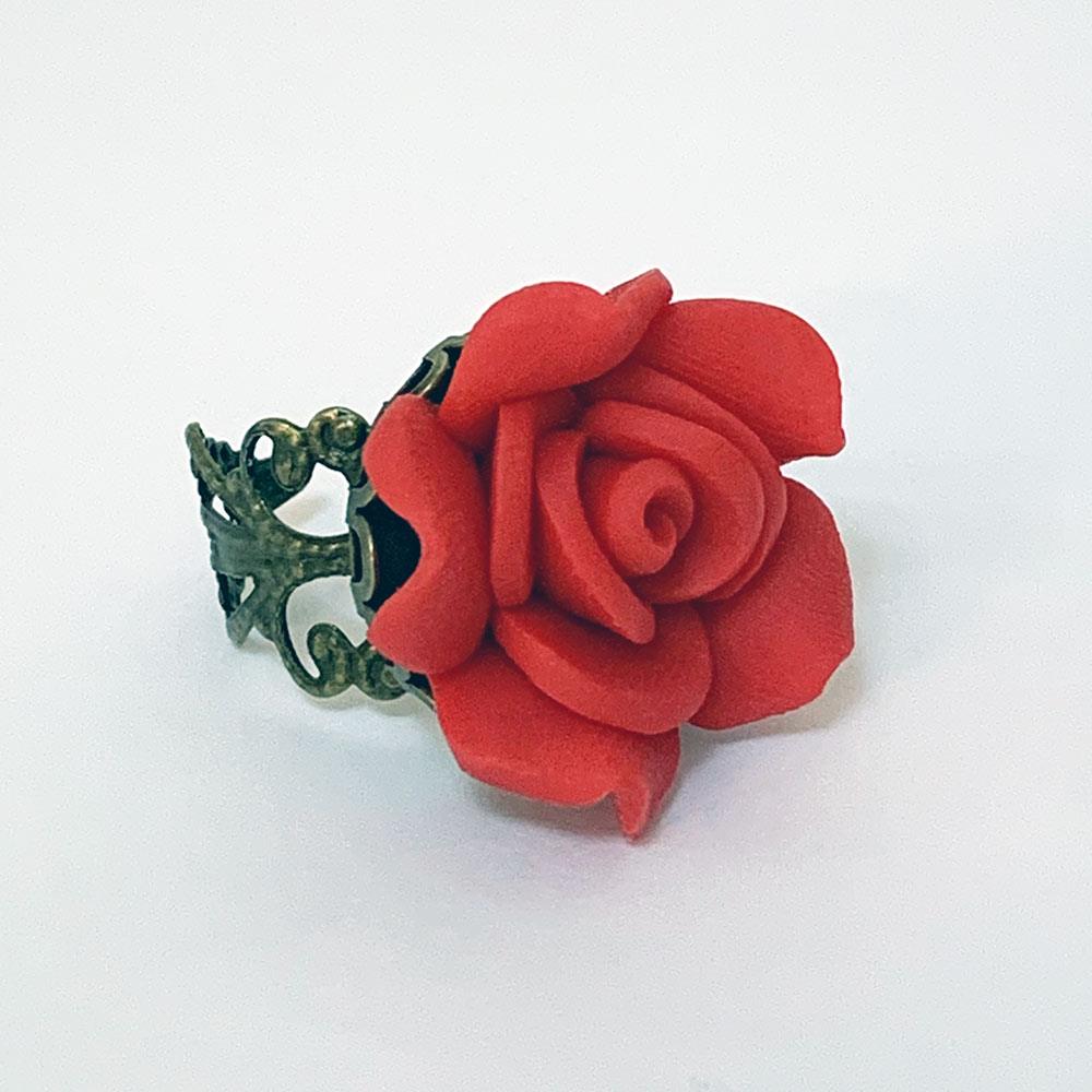 Gothic Victorian Rose Flower Ring - Gothic Grace Inc