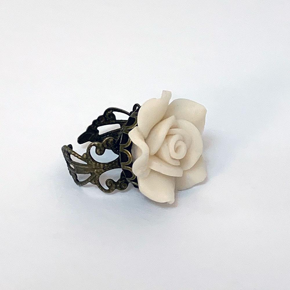 Gothic Victorian Rose Flower Ring - Gothic Grace Inc