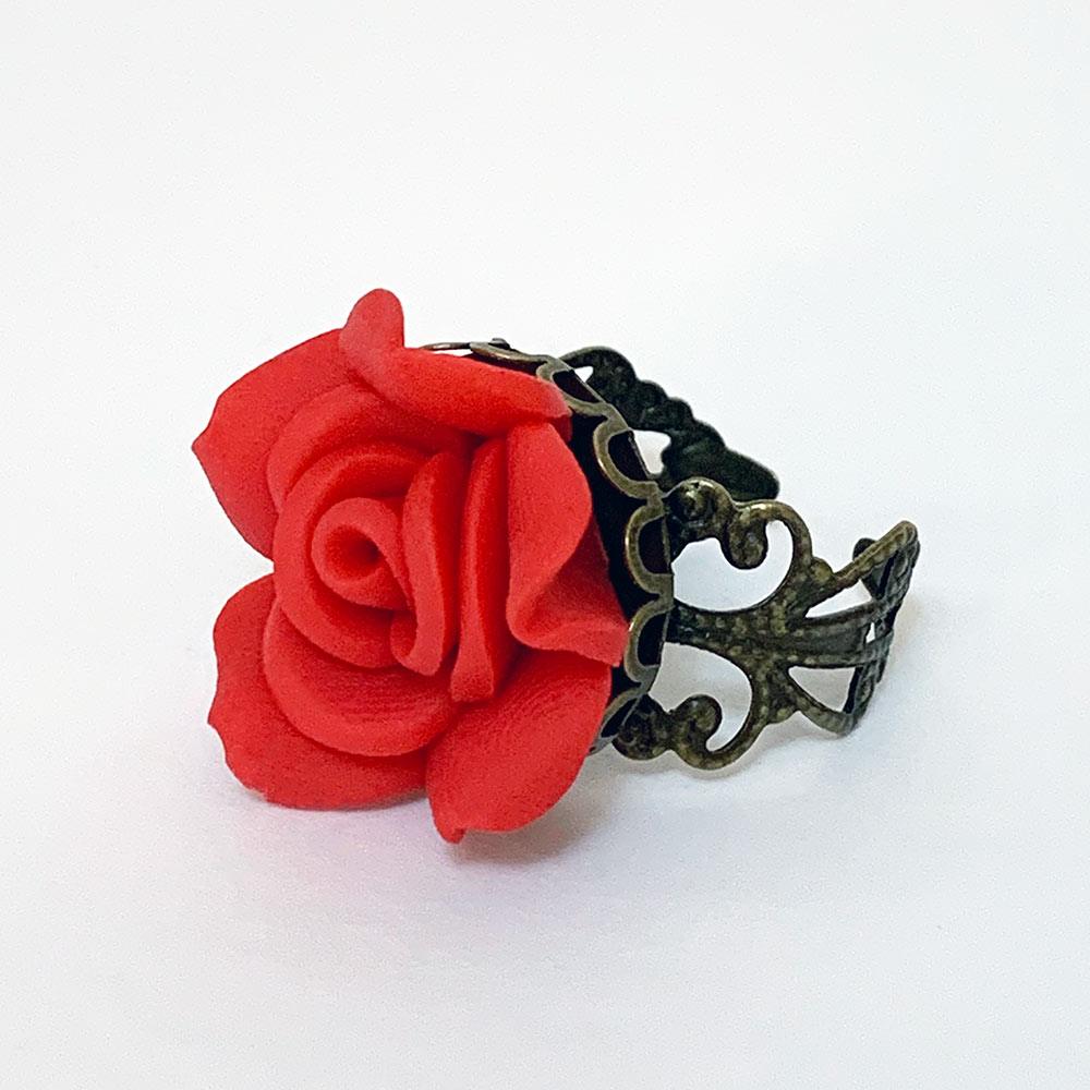 Gothic Victorian Rose Flower Ring - Gothic Grace Inc