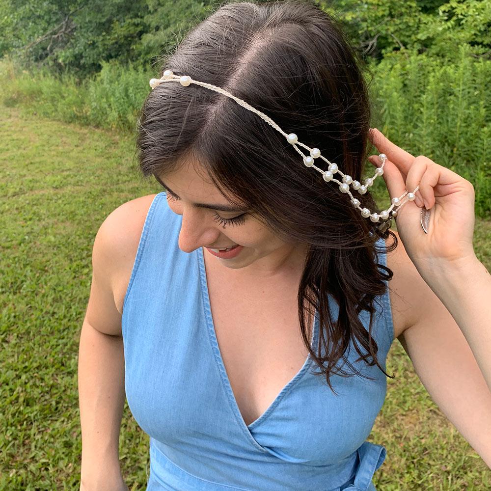 Handmade Pearl Lariat Necklace - Gothic Grace Inc