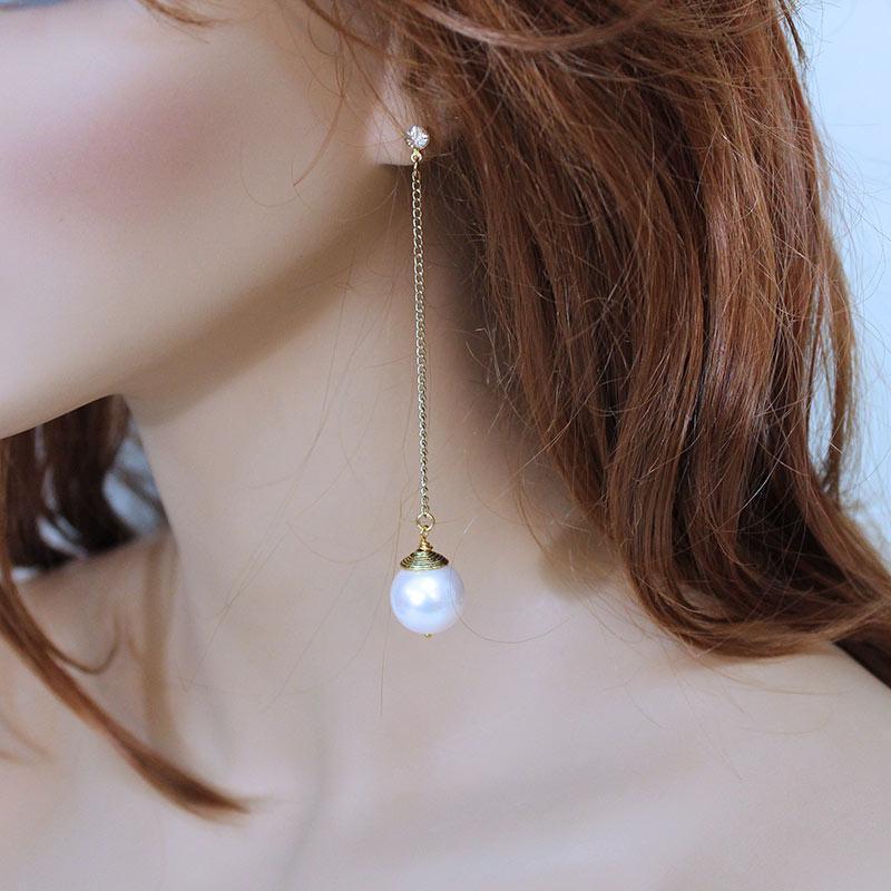 Large Pearl Dangle Earrings - Gothic Grace Inc