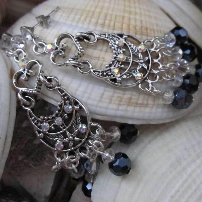 Long Dangle Crystal Chandelier Earrings - Gothic Grace Inc