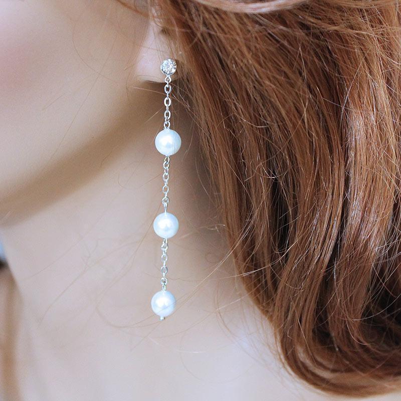 Long Pearl Dangle Earrings - Gothic Grace Inc