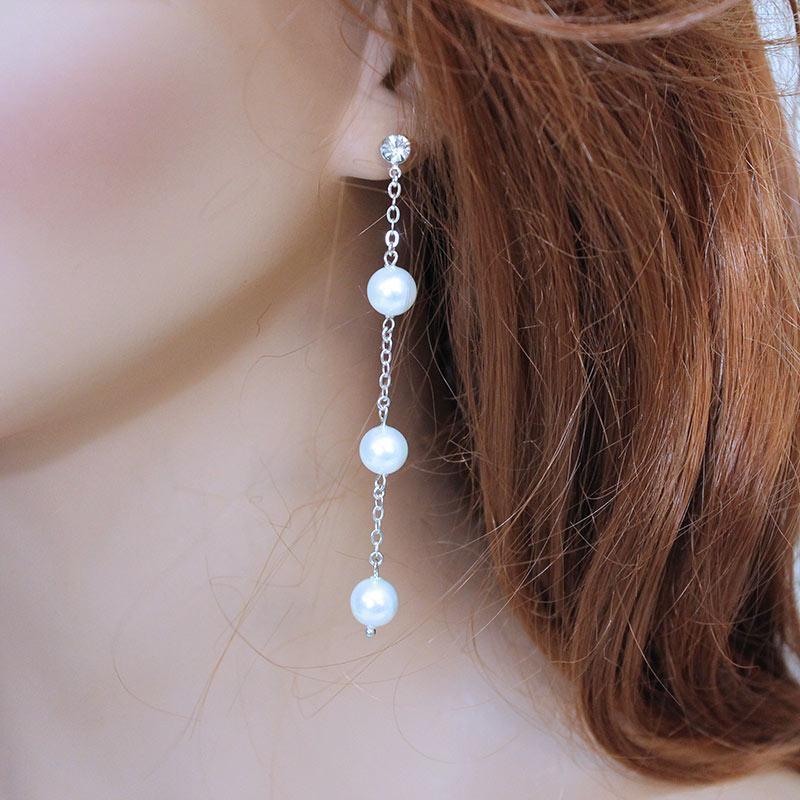 Long Pearl Dangle Earrings - Gothic Grace Inc
