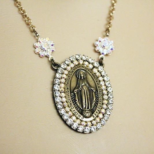 Madonna Mother Mary Spiritual Pendant  Necklace - Gothic Grace Inc
