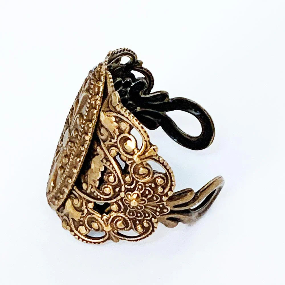 Ornate Gothic Victorian Ring - Gothic Grace Inc