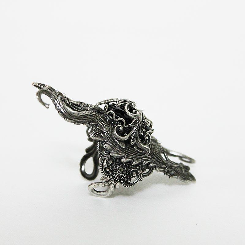 Silver Dragon Statement Ring, Game of Thrones Style Medieval Gothic Ring - Gothic Grace Inc