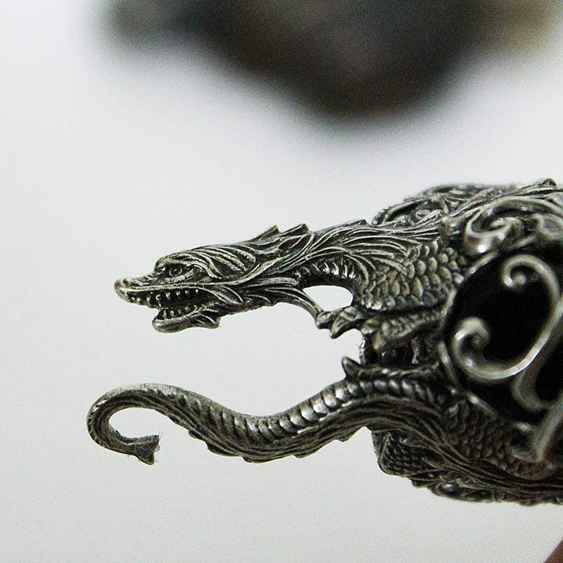 Silver Dragon Statement Ring, Game of Thrones Style Medieval Gothic Ring - Gothic Grace Inc