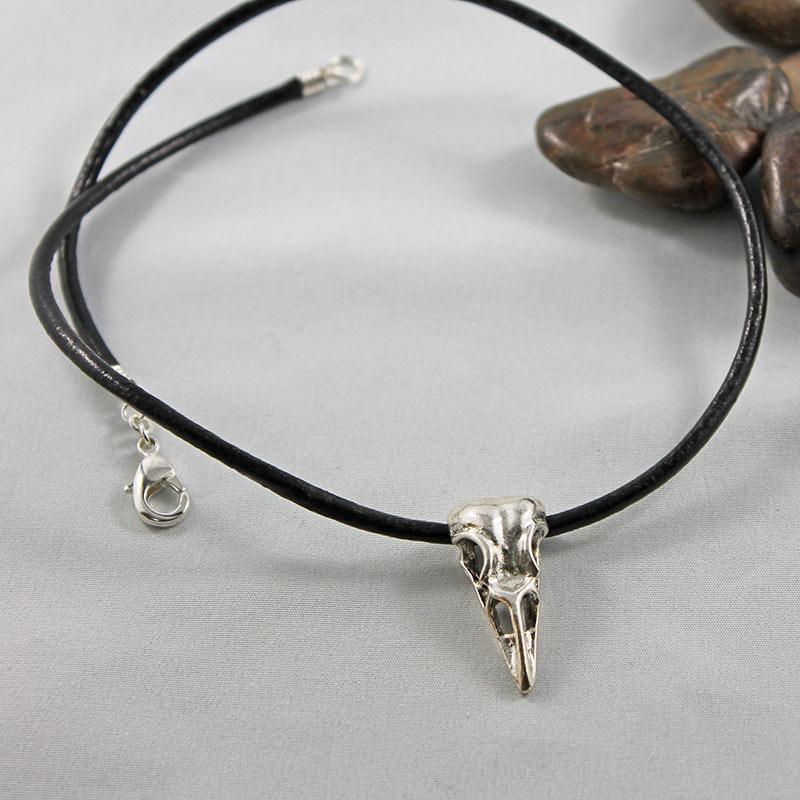 Silver Skull Necklace - Gothic Grace Inc