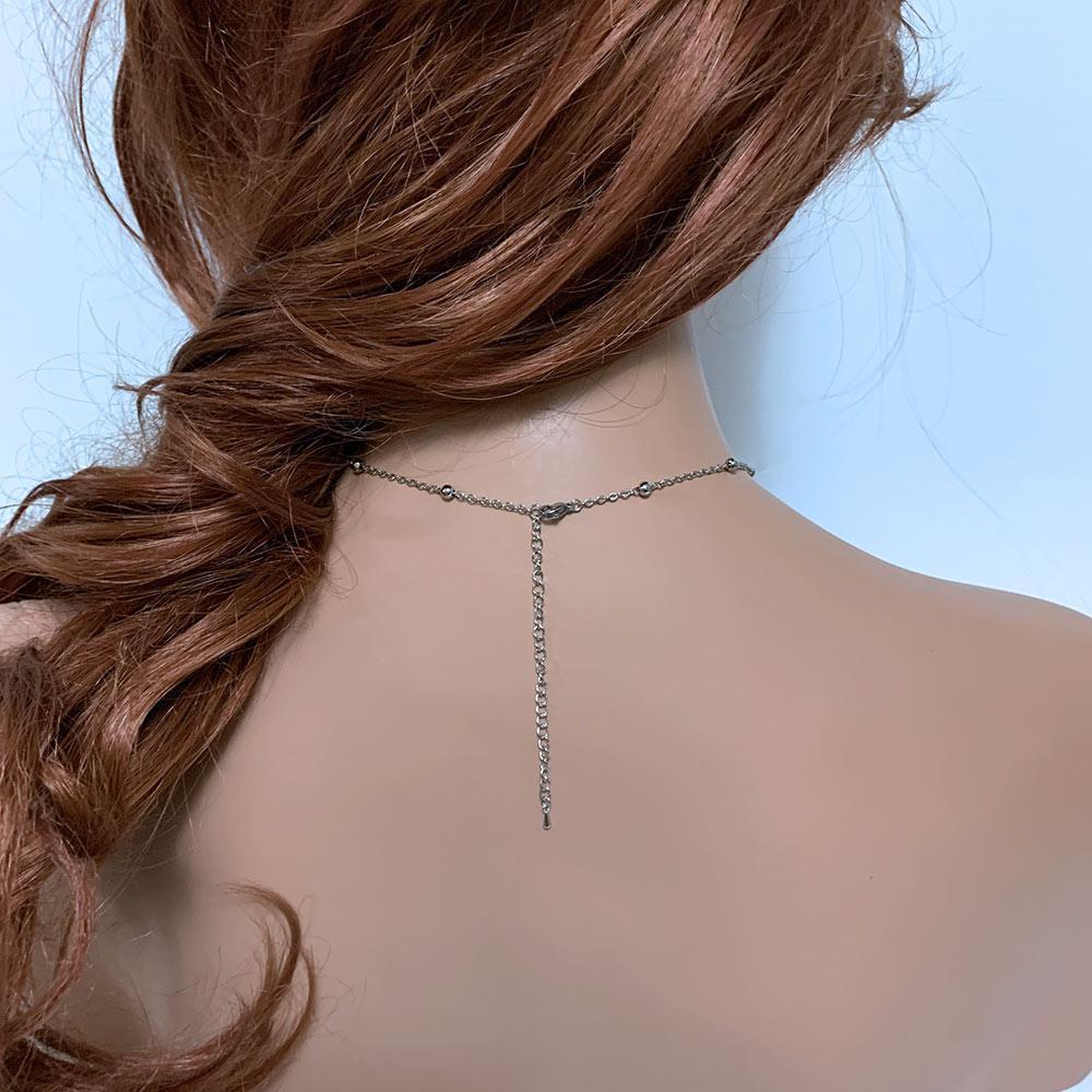 Silver Star of David Y Necklace with Swirl Connector - Gothic Grace Inc