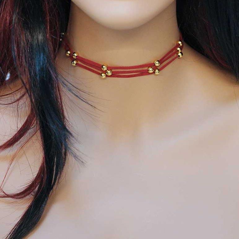 Simple Everyday Gold Bead Choker - Gothic Grace Inc