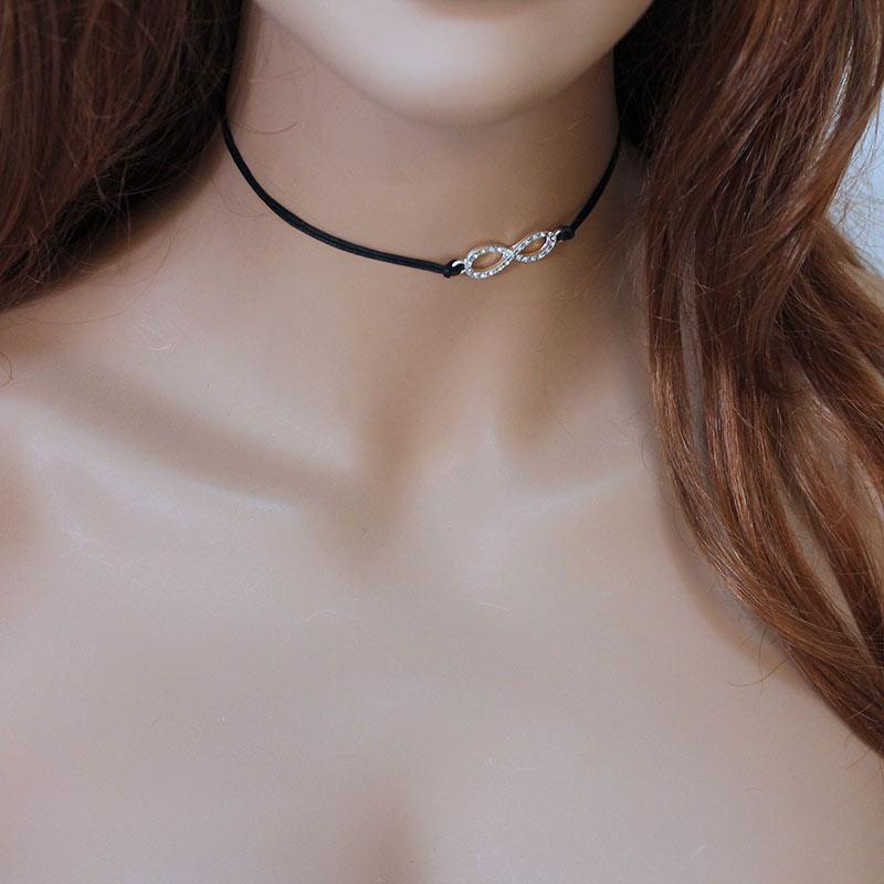 Sparkly Infinity Choker - Gothic Grace Inc