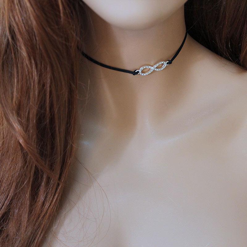 Sparkly Infinity Choker - Gothic Grace Inc