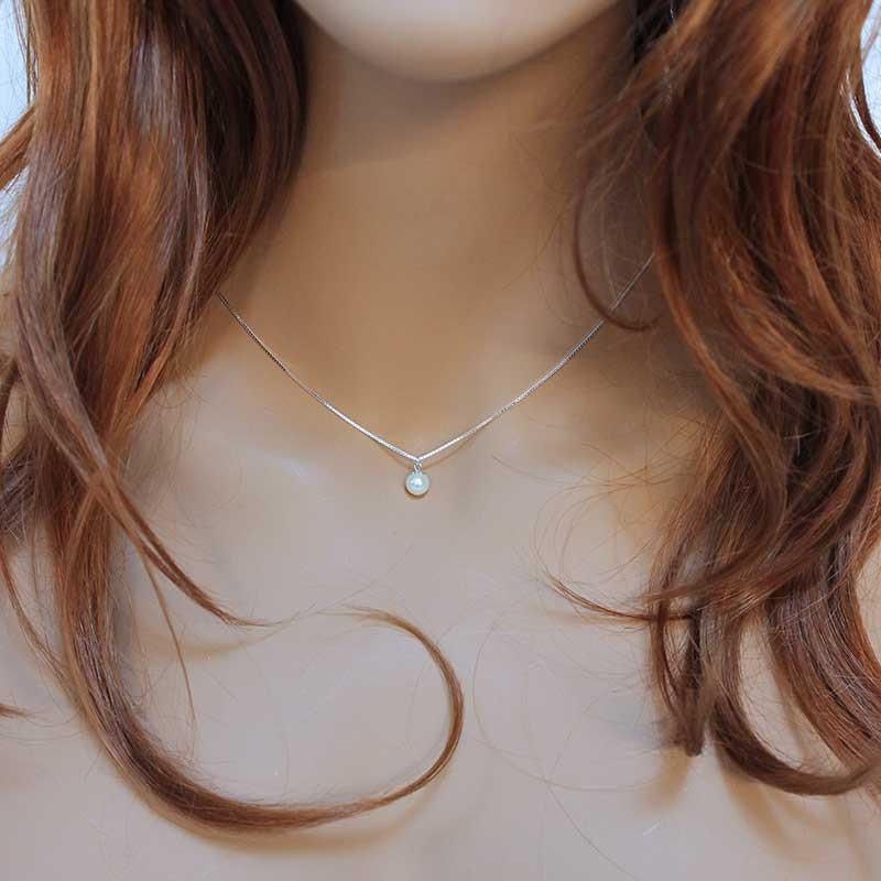Sterling Silver Dainty Pearl Necklace - Gothic Grace Inc