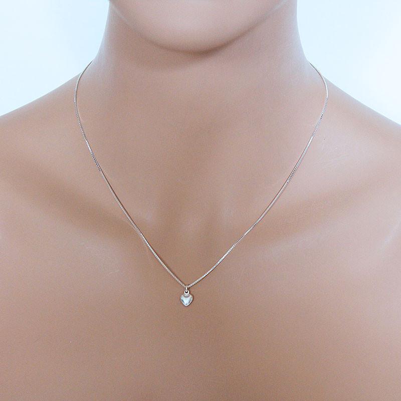 Tiny Silver Heart Necklace - Gothic Grace Inc