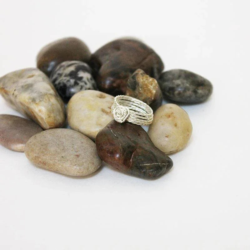 Twisted Silver Wire Knot Ring - Gothic Grace Inc